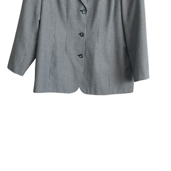 Vintage Maggie Barnes Women Houndstooth Blazer 18W Classic Capsule Jacket Career - Picture 9 of 11